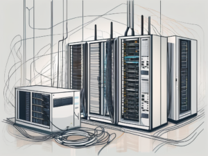 Various telecommunication equipment like servers