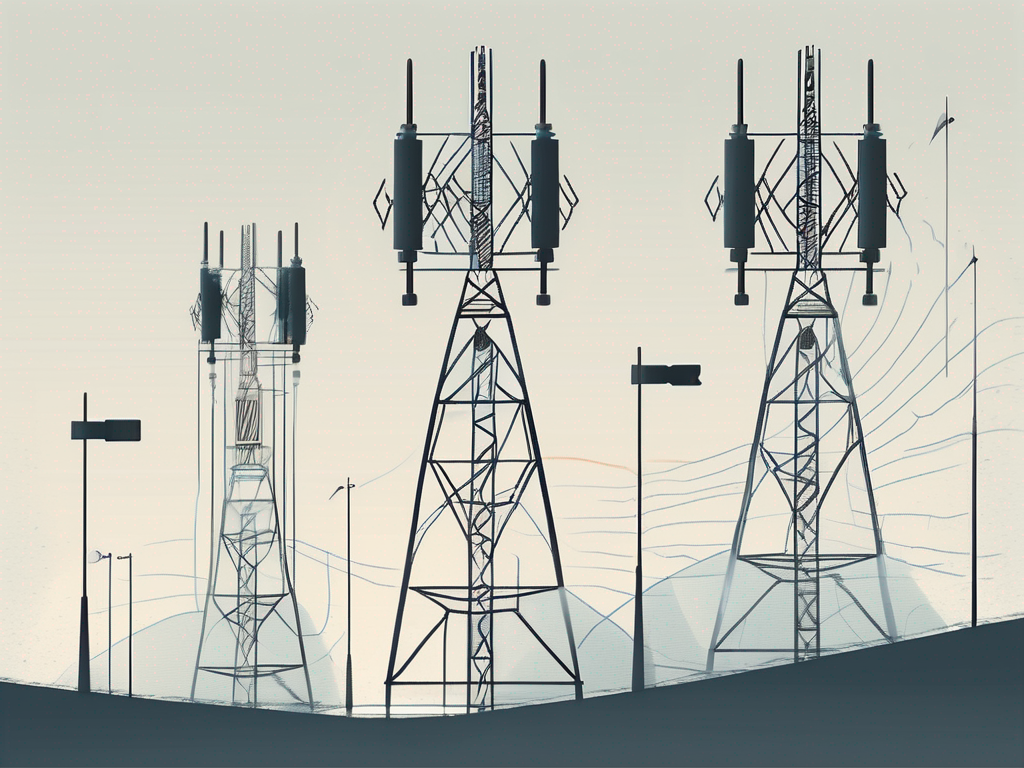 Two communication towers