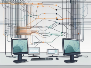 Two computer systems symbolizing workedge and atos