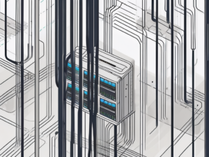 A complex network of interconnected servers