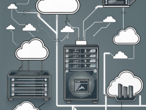 Two cloud-shaped data servers